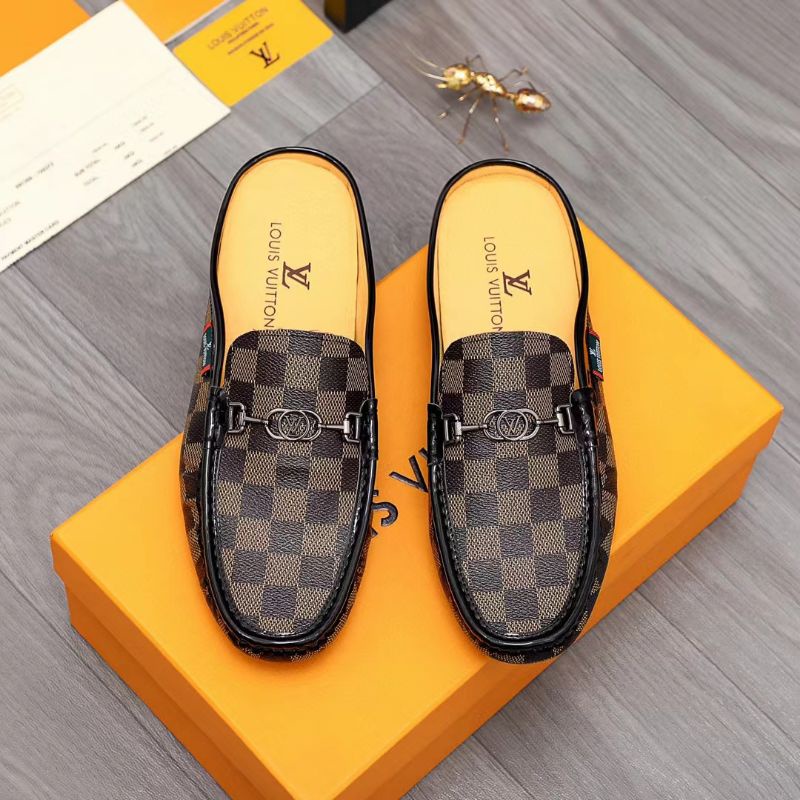 sepatu lv sendal pria slide selop slip on cowok mirror men cowok branded lou is vuitton