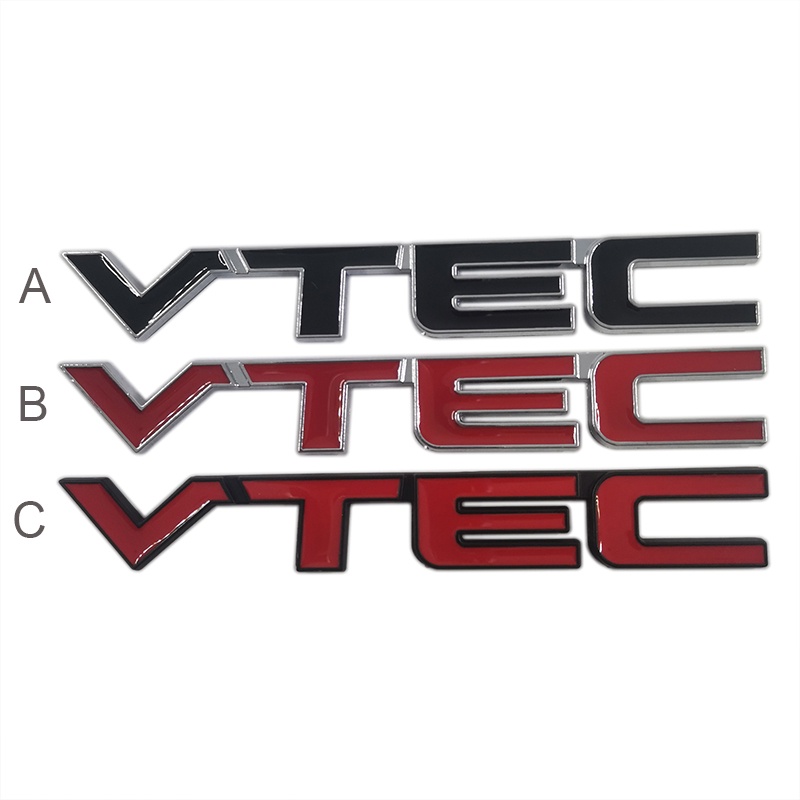 1pc Stiker Emblem Logo VTEC Bahan Metal Untuk Dekorasi Mobil Honda VTEC