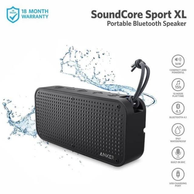ANKER Soundcore Sport XL A3181 Waterproof Speaker Bluetooth ORIGINAL Garansi Resmi Anker Indonesia