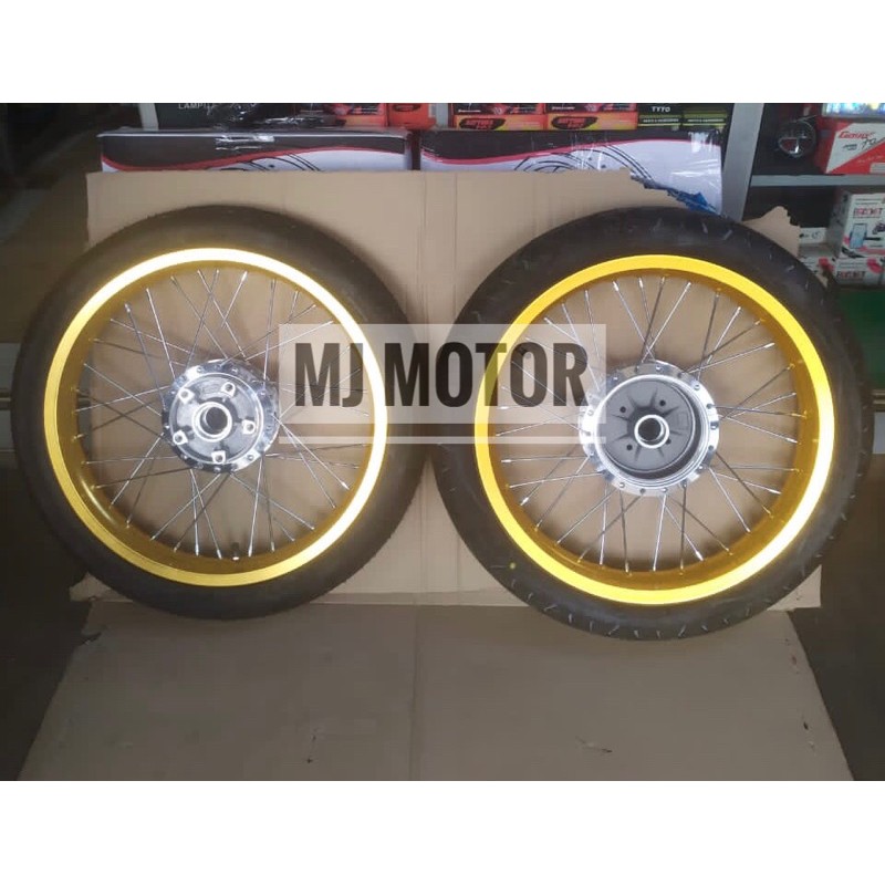 Paketan Velg + ban motor Thunder 17x215x250