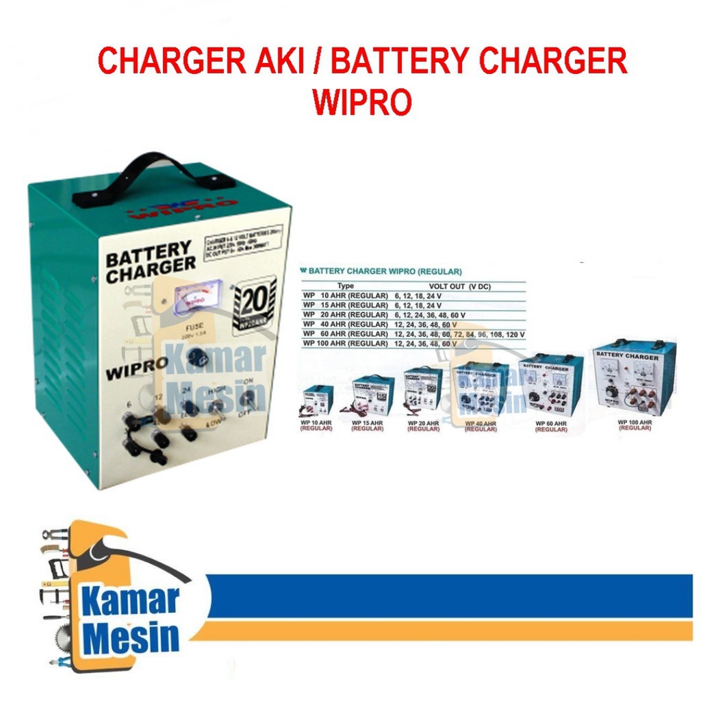 CHARGER AKI 20 Ampere BATTERY CHARGER AHR REGULAR WIPRO BATERAI CHARGER WIPRO