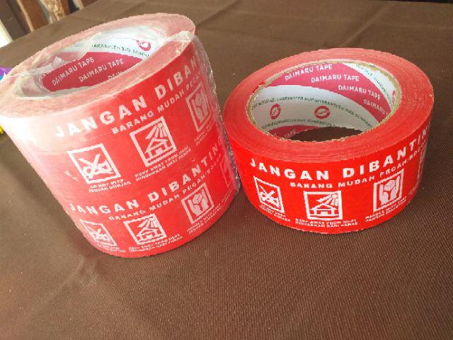 Lakban Fragile Merah Daimaru 100mtr Kuat Melekat