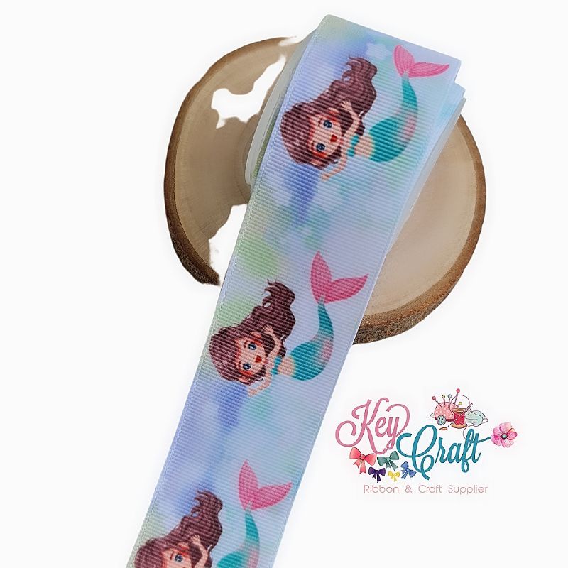 

Pita Grossgrain 3,8cm motif Mermaid 03