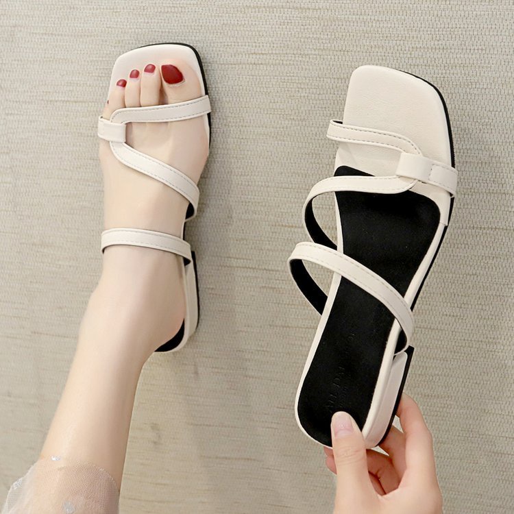 (LC) 1437 Sepatu Sandal wanita tali 210-1 Korea style santai  2022 heels 3cm Import Impor