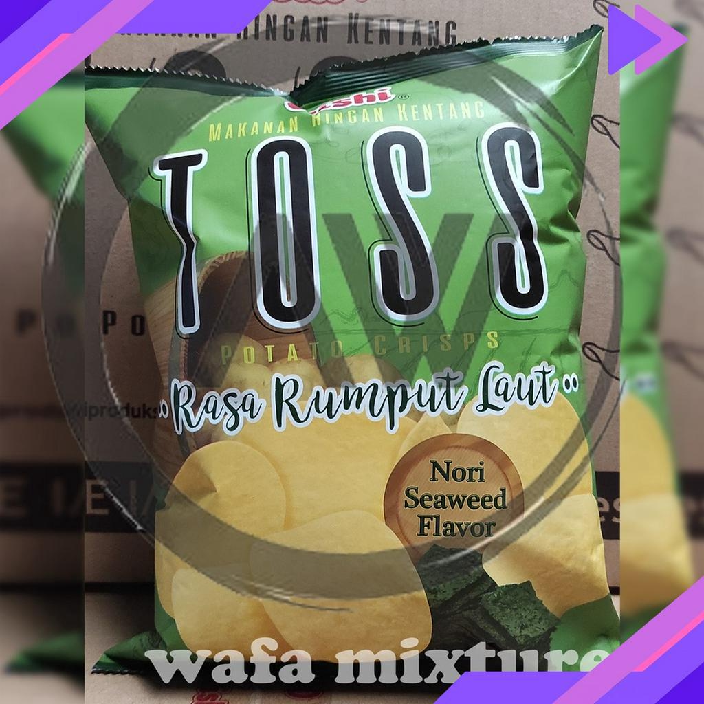 

BERKUALITAS Oishi Toss potato Crips Rasa Rumput laut 75 gr piknik cemilan camping