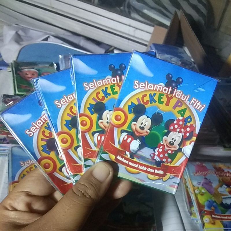 

Amplop Lebaran Kecil 6,5 x 9 cm bahan art paper tipis isi 10 lembar, uang dilipat 3