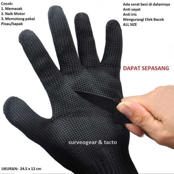 Unik Sarung Tangan Masak Dapur Gloves Kebal Pisau Murah