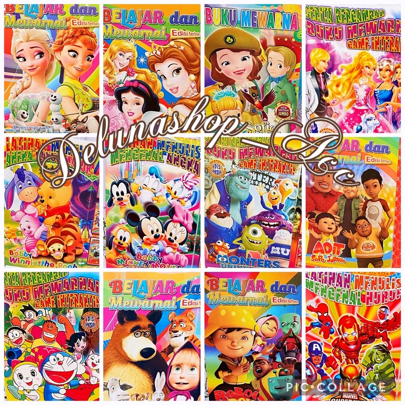 Jual buku mewarnai coloring book buku gambar buku mewarna buku belajar