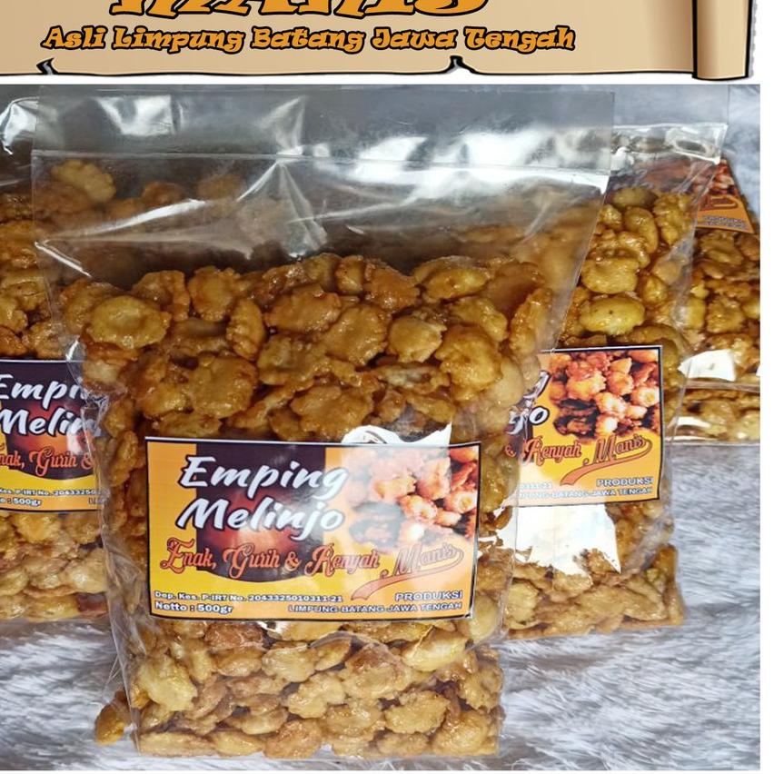 

✅Mantul ⚡ale❤ Emping Melinjo Manis Matang 500gr Asli Produksi Limpung Batang produck terlaris