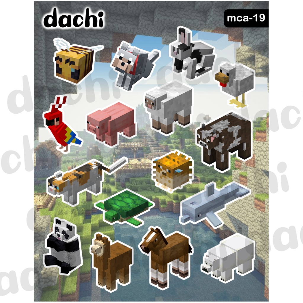 

Dachi Stickers Minecraft Animals -19 Peel Off