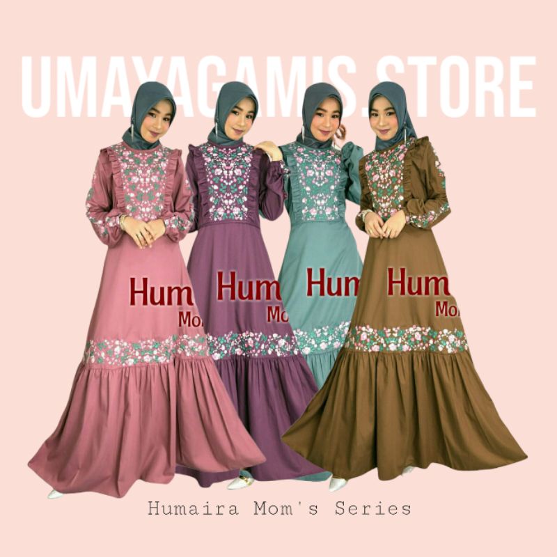 TERBARU  Madina Humaira Katun toyobo bordir/ Gamis syar'i/ Gamis Muslimah/ Gamis fadya