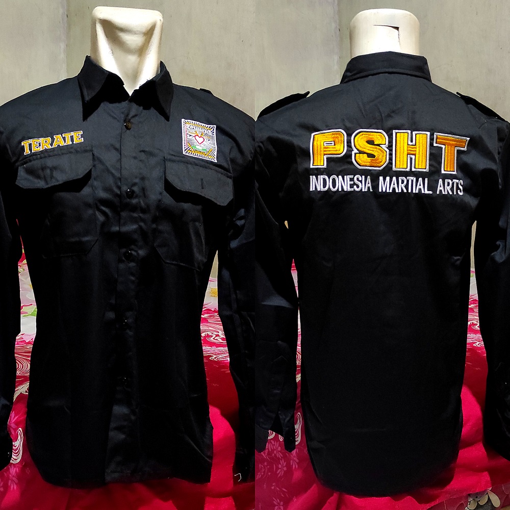 HEM PSHT LENGAN PANJANG-KEMEJA PSHT LENGAN PANJANG-KEMEJA PSHT BORDIR-BAJU KEMEJA PSHT
