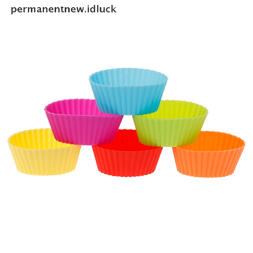 6 Pcs Cetakan Kue Cupcake Bahan Silikon