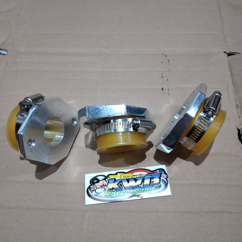 Manipol intake teflon karbu PE PWK 26/28/30/32/35/38 pnp GL Tiger MP CB herex silver chrome