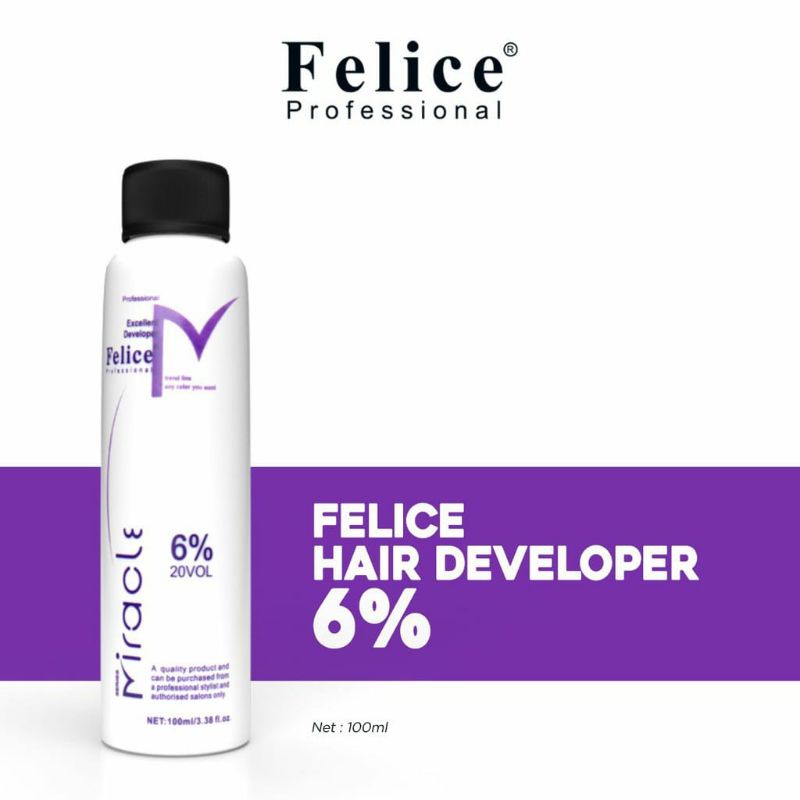 FELICE Hair Developer 3% 6% 9% 12% 100mL | Peroxide Kecil | Oxidant