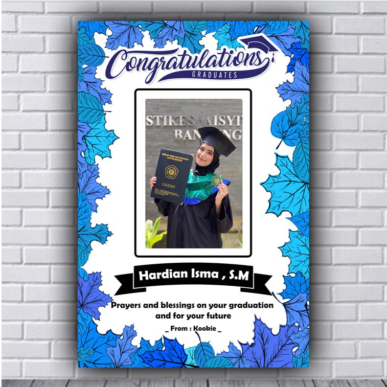 grosiramanah - (Termurah) walldecor Kado Hadiah Hiasan Dinding Wisuda ukuran 20x30 mdf 6mm anti air