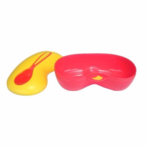 BABY BEYOND Non Skid Grinder Bowl with Spoon-MERAH