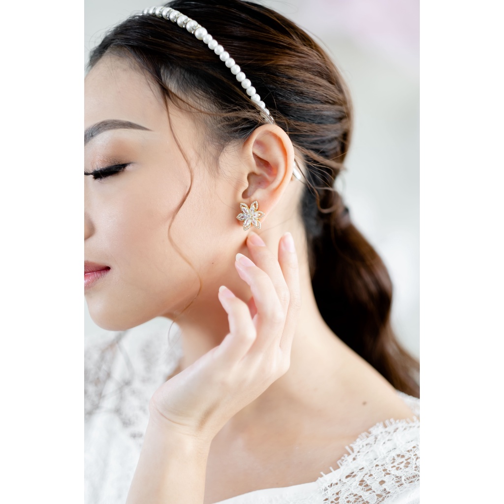 Hexagon Earing - Anting Earing Mutiara Rekomendasi untuk Bride