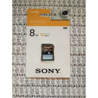 MEMORY CARD SONY SDHC SD 8GB CLASS4 CLASS 4 C4 15MBS FOR KAMERA DIGITAL DSLR HANDYCAM CAMCORDER CAM