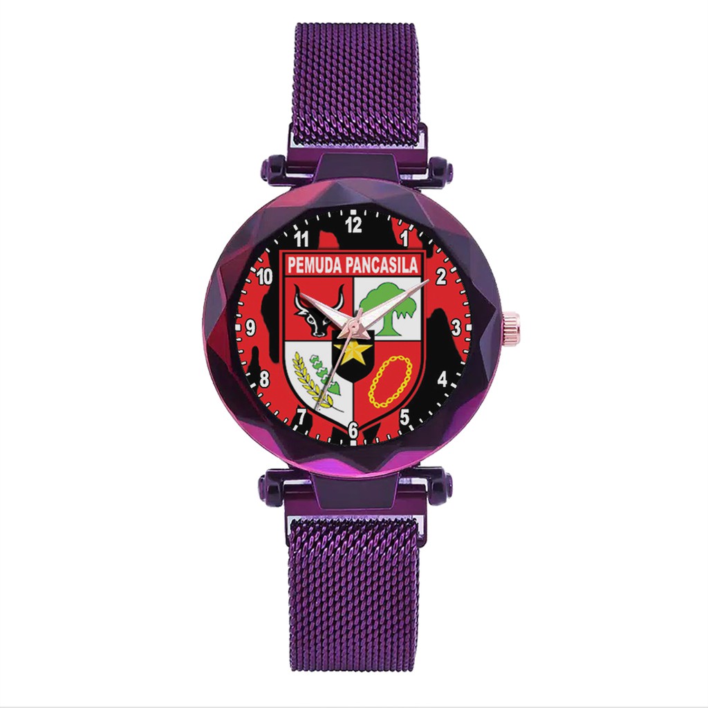 Jam Tangan Wanita Custom - Srikandi PEMUDA PANCASILA MOTIF 1 Free Box &amp; Batre Cadangan