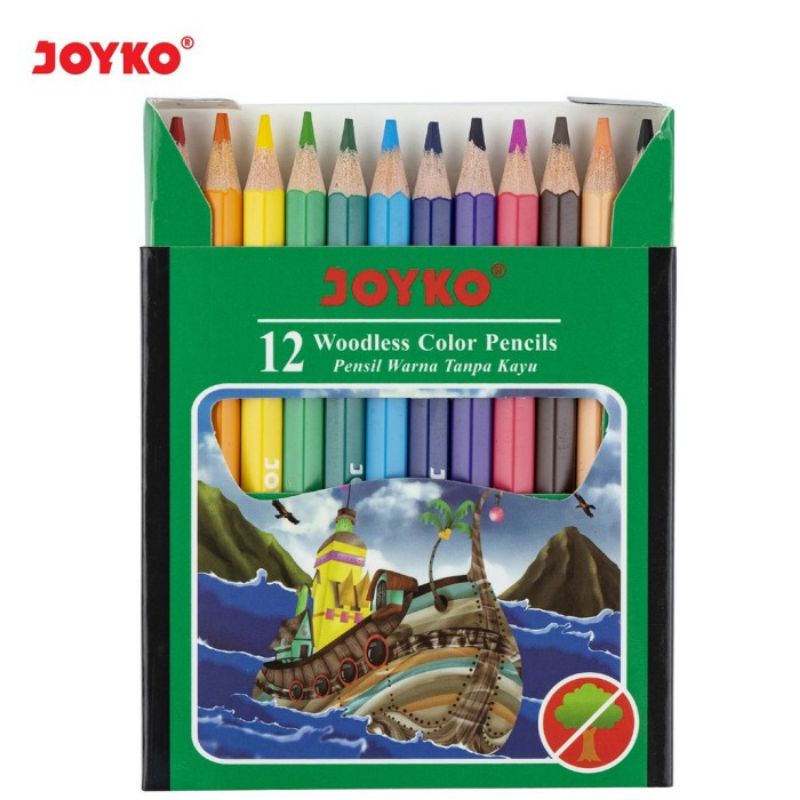 Pensil Warna JOYKO Pendek - JOYKO Pensil Warna 12 Warna - Pensil Warna JOYKO CP 107