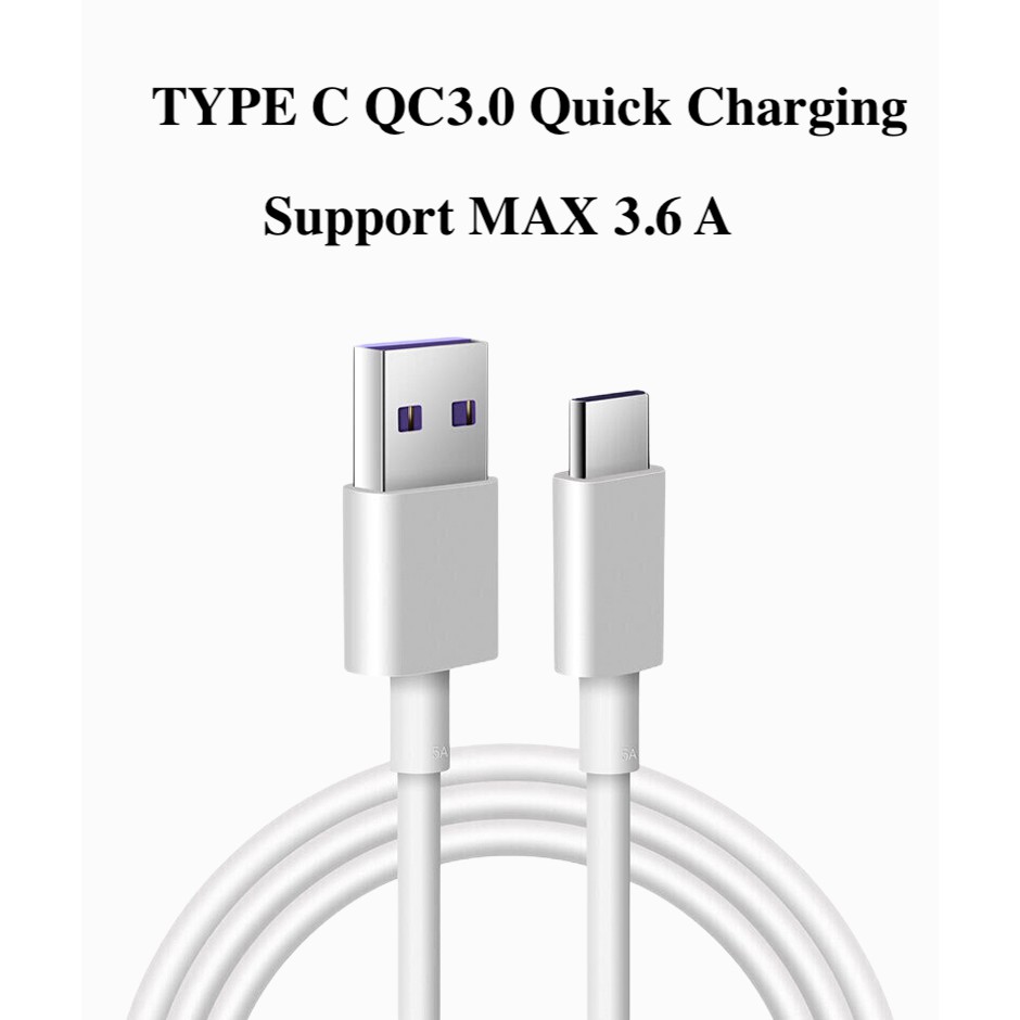 Quboo White Kabel Data Type C Quick Charge Data Cable