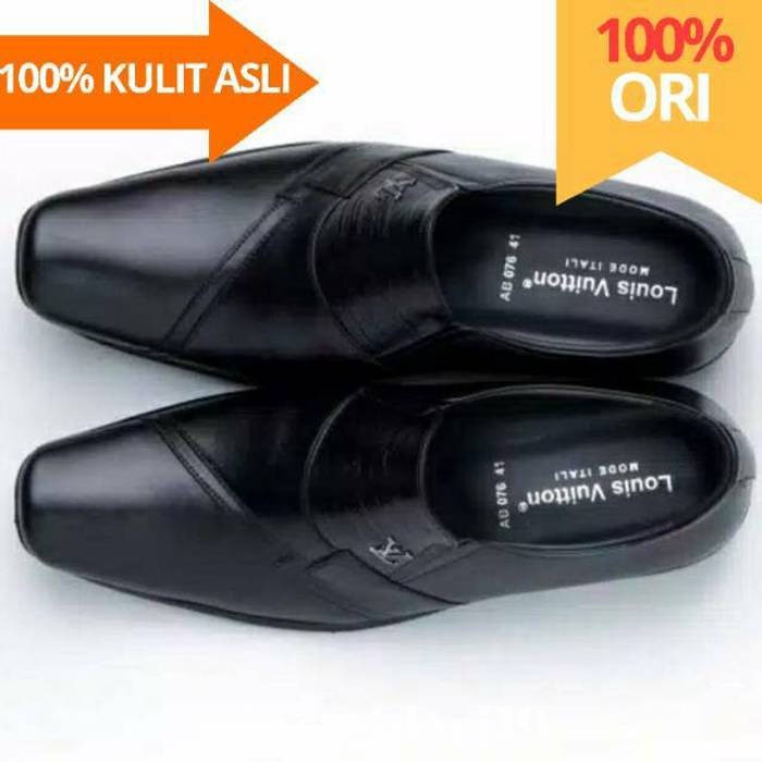 Sepatu Pantofel LV LOUIS VUITTON Ori Kulit Asli