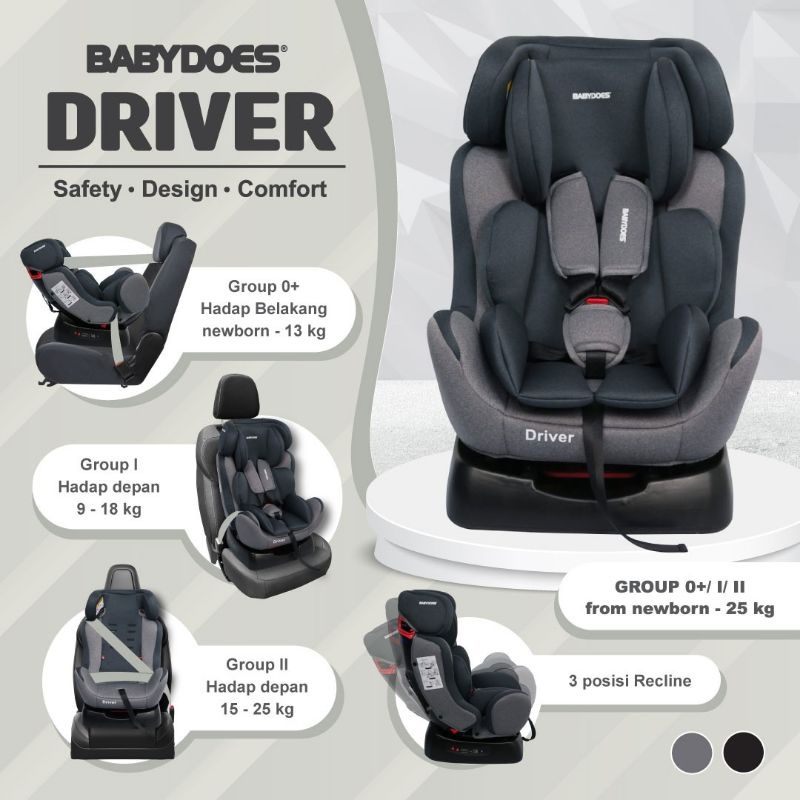 Carseat Babydoes Driver / Carseat Babydoes Esteem / Dudukan Mobil Bayi