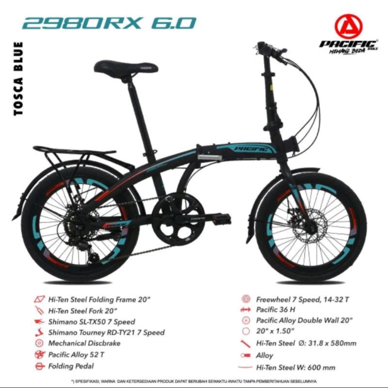 Sepeda Lipat 20 Inch Pacific 2980 RX 6.0