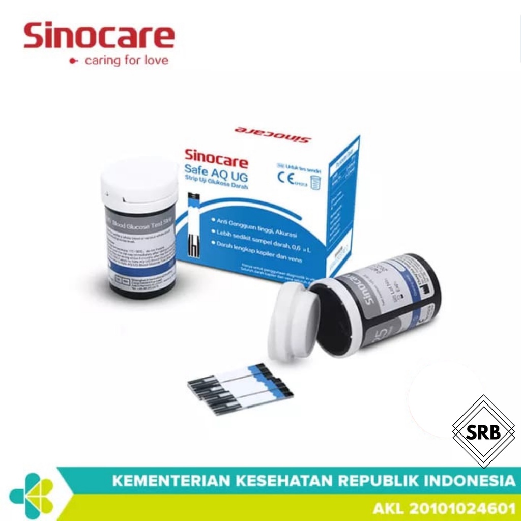 SINOCARE Safe AQ UG Strip Uji Gula Darah (50/25 Strip)