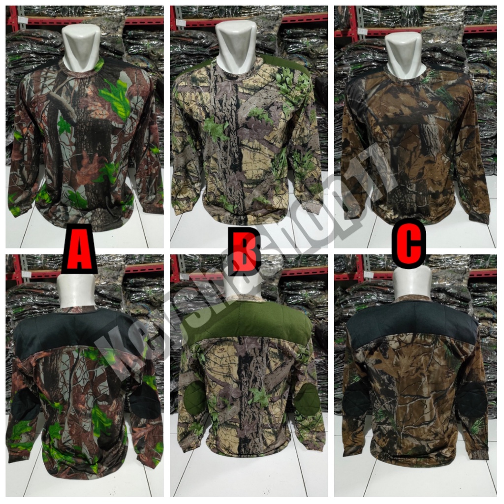 Kaos tangan panjang camo / kaos decker camo