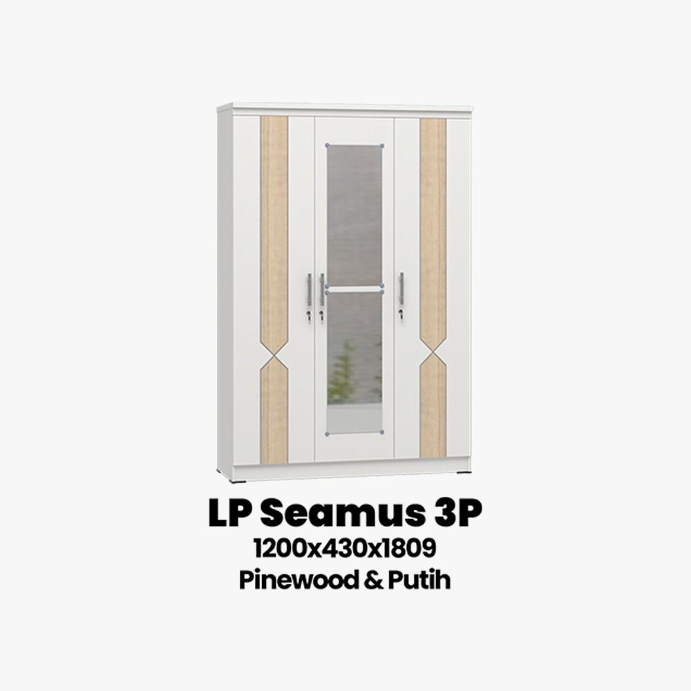 OLYMPIC Lemari Pakaian 3 Pintu - LP Seamus 3P