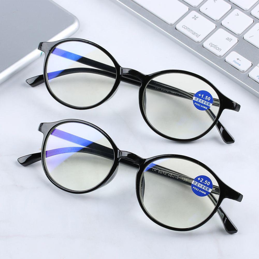 Kacamata Baca Nanas TR90 Bingkai Bulat Classic Readers Glasses Presbyopia Eyeglasses