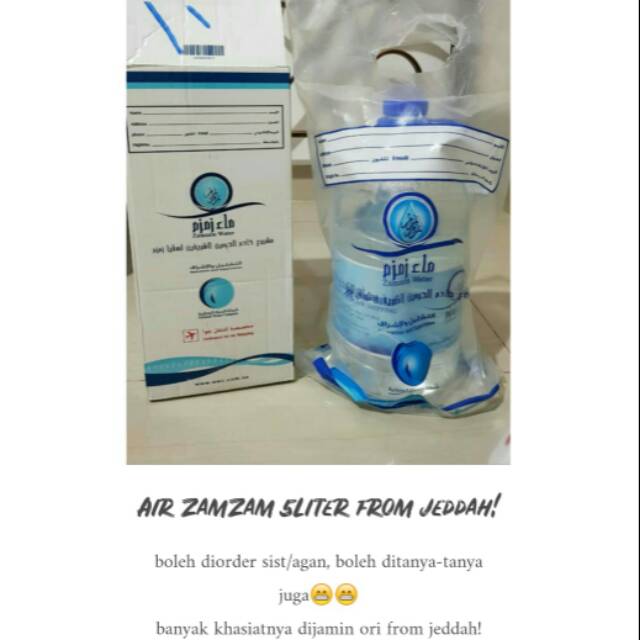 

Air Zam-Zam Langsung Dari Jeddah Murah Banyak Khasiat dan Manfaat