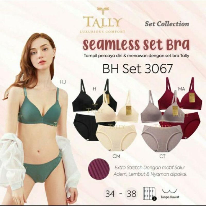 BRA / BH SET + CD TALLY3067 || SEAMLESS SET BRA
