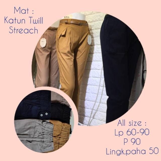 celana baggy pants - celana panjang wanita - celana kerja