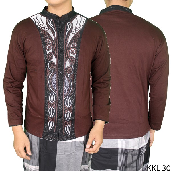 Baju Koko Muslim Pa PUASA RAMADHAN BAJU BARU 2019 LEBARAN WWE Baju Koko Pria Dewasa Bordir Ter N3O2