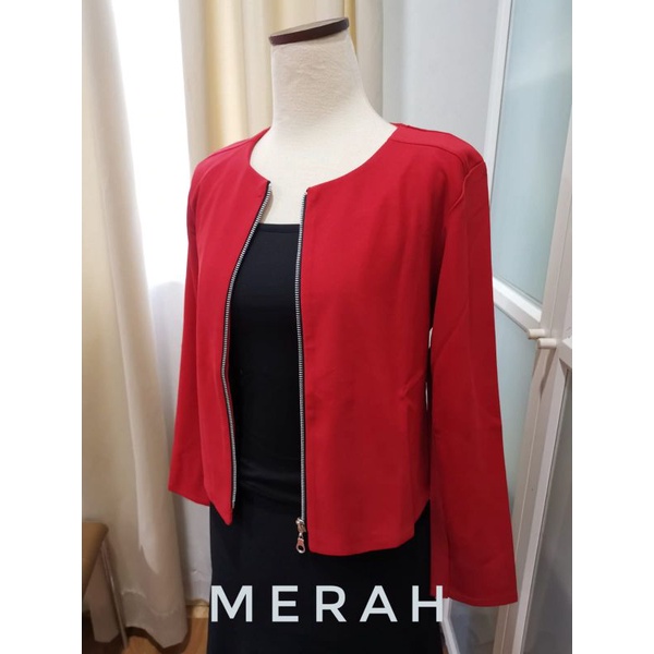 Maobli Blazer 7001seleting Jacket tangan panjang