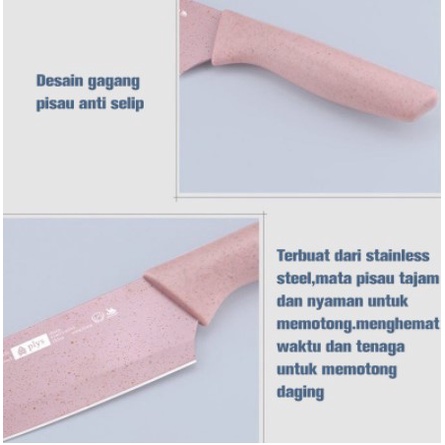 Pisau Dapur Set/ Pisau isi 6set / Kitchen Knife Bahan Ceramic