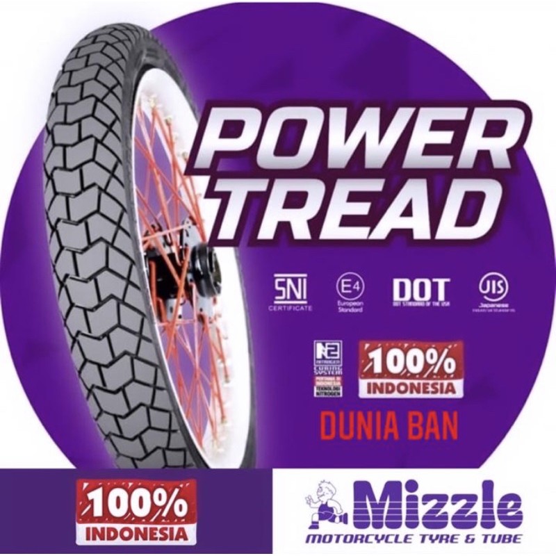 Ban Motor Mizzle POWER TREAD 225-17 Tubetype ( Ban Luar )