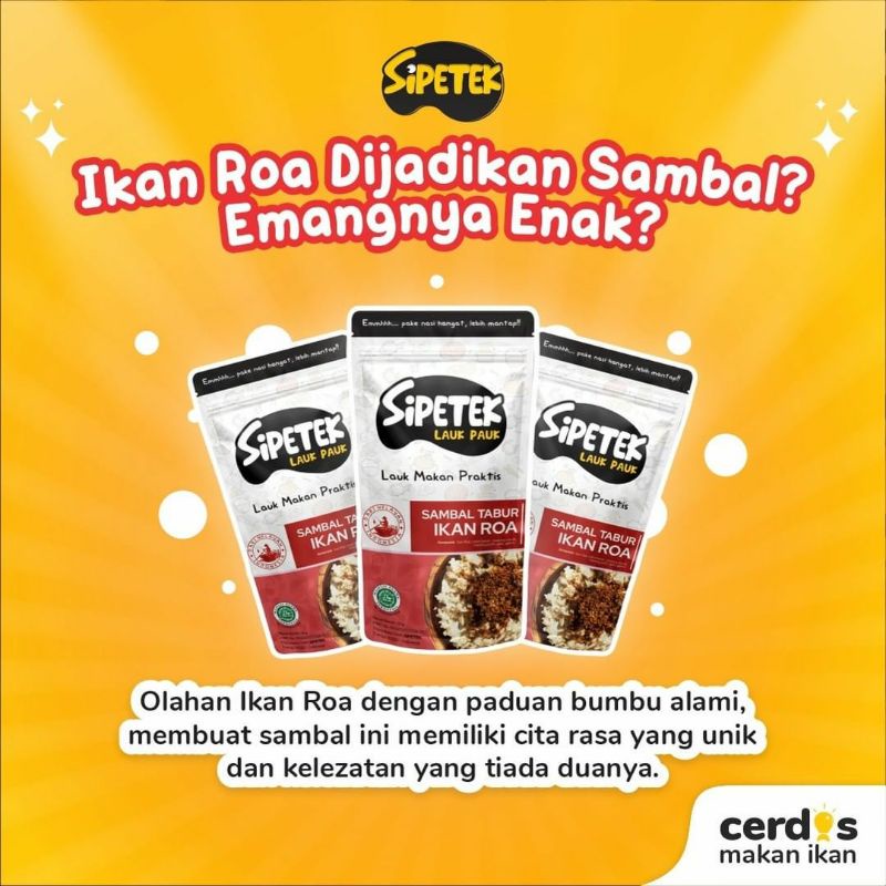 

Makanan ringan cemilan renyah sipetek ikan crispy