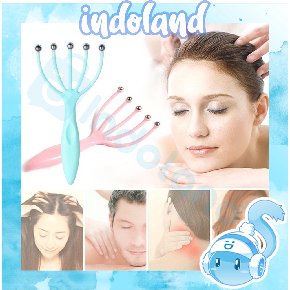 ☀ INDOLAND ☀ R531 ALAT PIJAT KEPALA TERAPI KEPALA DAN BADAN ALAT REFLEKSI KEPALA BADAN HEAD MASSAGER