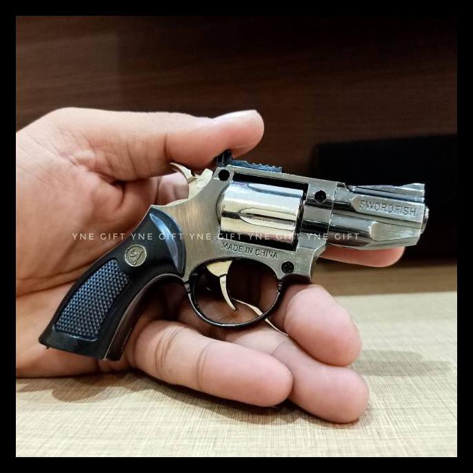 {BISA COD} Korek Api Pistol Revolver Kecil, Korek Gas Unik, Mancis Murah, Souvenir CUCI GUDANG Kode