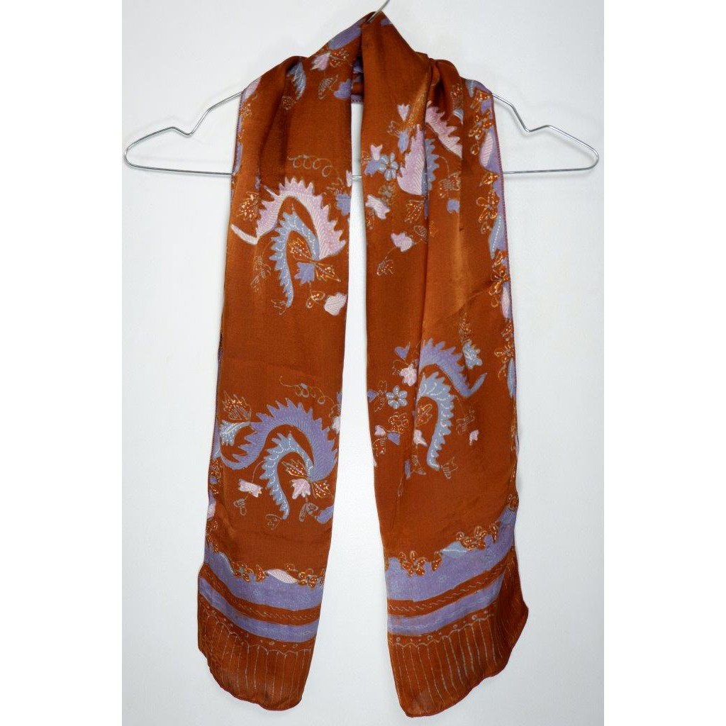 TERMURAH Scarf Batik Sutra Tulis Premium | syal batik shawl batik scarf batik sutra batik tulis