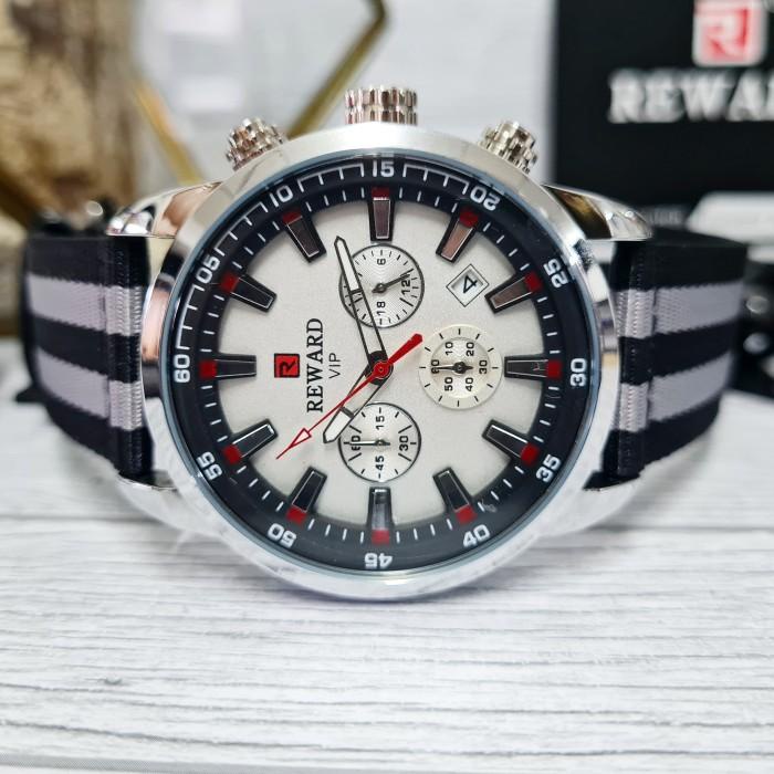 Jam Tangan Pria Cowok Analog Original Watch Asli REWARD Sanguine Putih