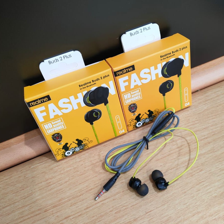 LARISS!! HF/HEADSET REALME BUDS 2 PLUS MIC PACKING IMPORT