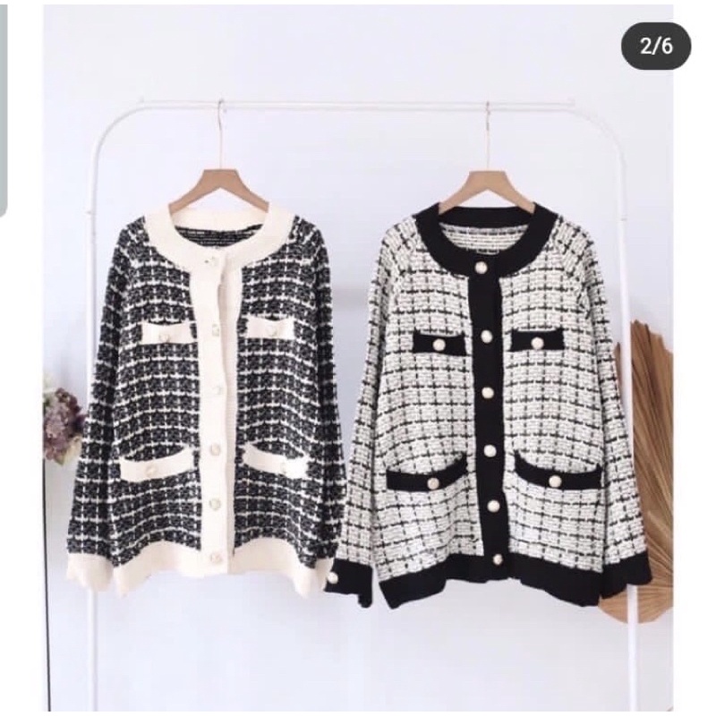 Blazer Liv // Atasan Cardigan tweed Rajut wanita importt Livia Cardigan Import Premium // Cardigan R