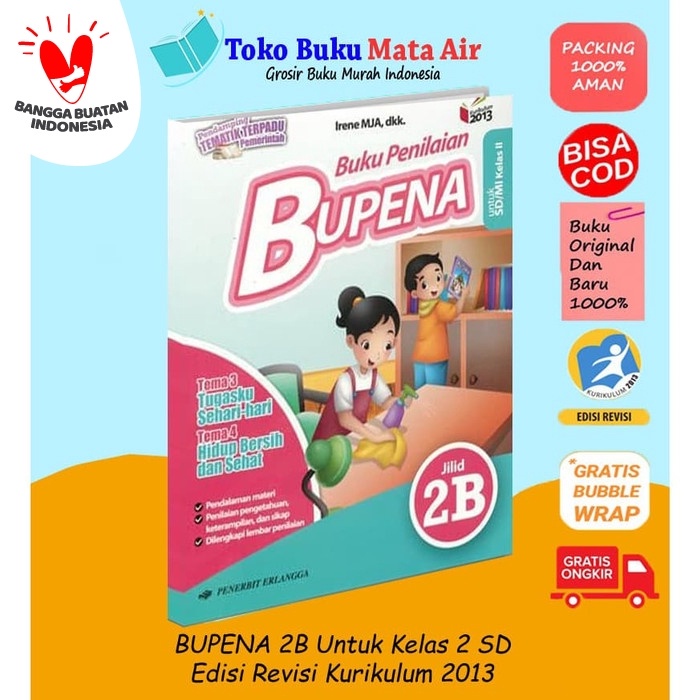 

❤BISA COD❤ BUPENA ( BUKU PENILAIAN ) JILID 2B UNTUK SD/MI KELAS II ( K13N )