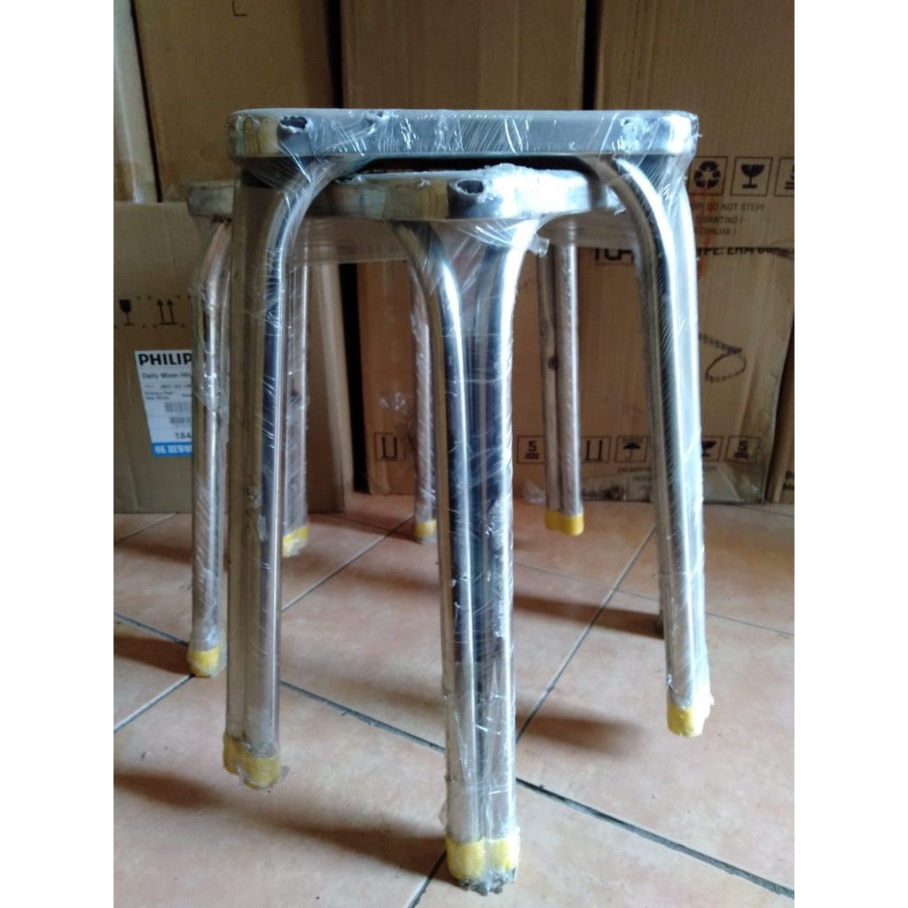 2pcs Kursi Kotak Stainless