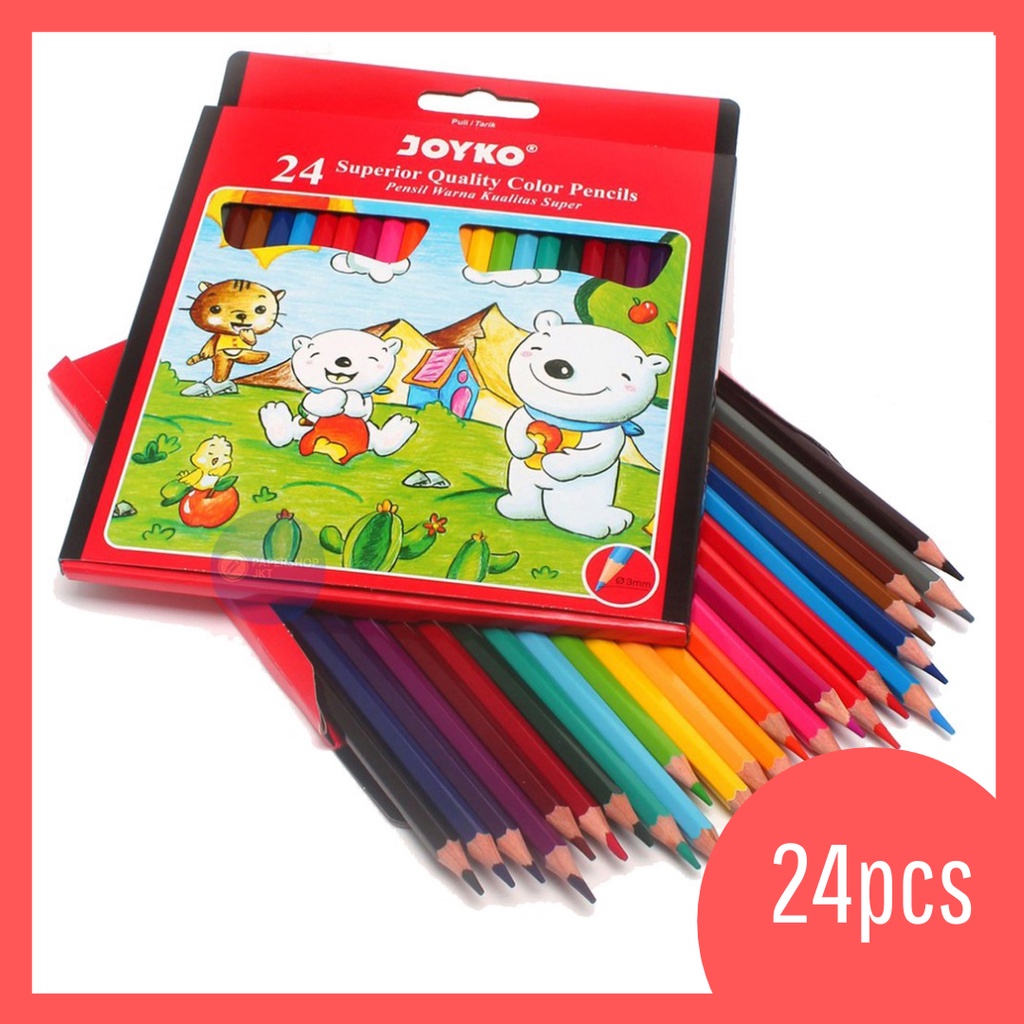 

JOYKO PENSIL WARNA PANJANG ISI 24 WARNA PENSIL MEWARNAI